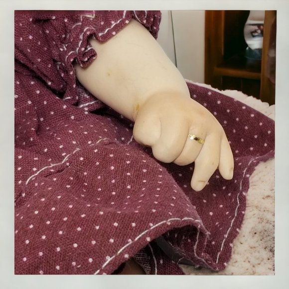 Porcelain Cloth Baby Doll MARY UFDC Boston 1987 National Convention LINDA STEELE - Picture 3 of 9